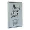 Hang your Towel" Enamelware Metal Sign