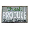 Fresh Produce Galvanized Metal Sign