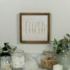 Flush" Wood Sign