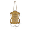 Metal Jeweled Sign 'Keep Calm' with Distressed Finish