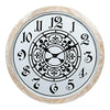 Metal And Wood Wall Clock with Gloss Finish