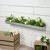 Metal Wall Planter 35" with Natural Metal Finish