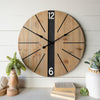 Natural Wood Wall Clock 26"