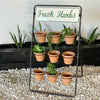 9 Pot Plant Stand with Fresh Herbs Sign
