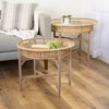 Natural Bamboo Side End Tables Set/2