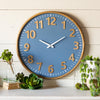 Wood Wall Clock with Solid Wood Frame