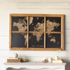 Wood Framed World Map