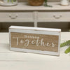 2 Tone Wood Block "Together" Sign