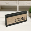 2 Tone Wood Block "Home" Sign