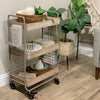 3 Tier Rolling Caddy with Wire Baskets