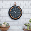 Metal Framed Wall Clock with Glass Face