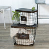 Metal Baskets S/2 with Antique Finish