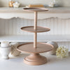 Metal 3 Tiered Serving Tray Pink