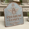 Premium Honey Embossed Metal Sign