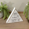 Triangle Wood Table Top Sign