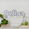 Metal Word "Gather" with Gloss Finish
