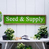 Metal And Wood Sign "Seed & Supply" with Antique Finish